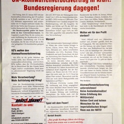 Atomwaffenverbotsvertrag, Demo und Kundgebung in Stuttgart (22.01.2021)