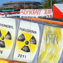 Tschernobyl-Mahnwache vor dem AKW Neckarwestheim (26.04.2021)